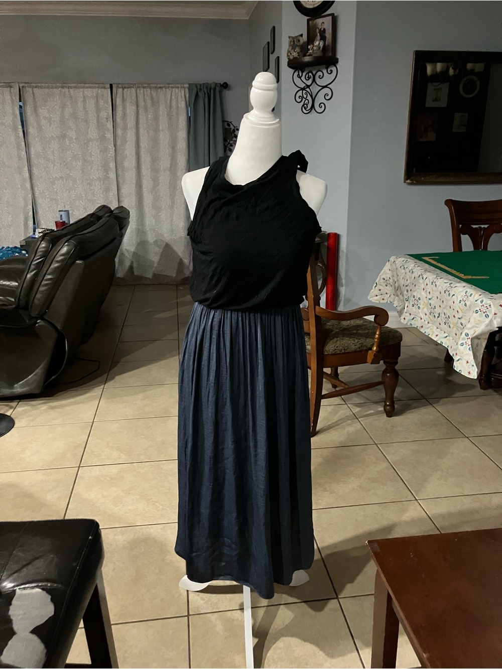 Black dress long